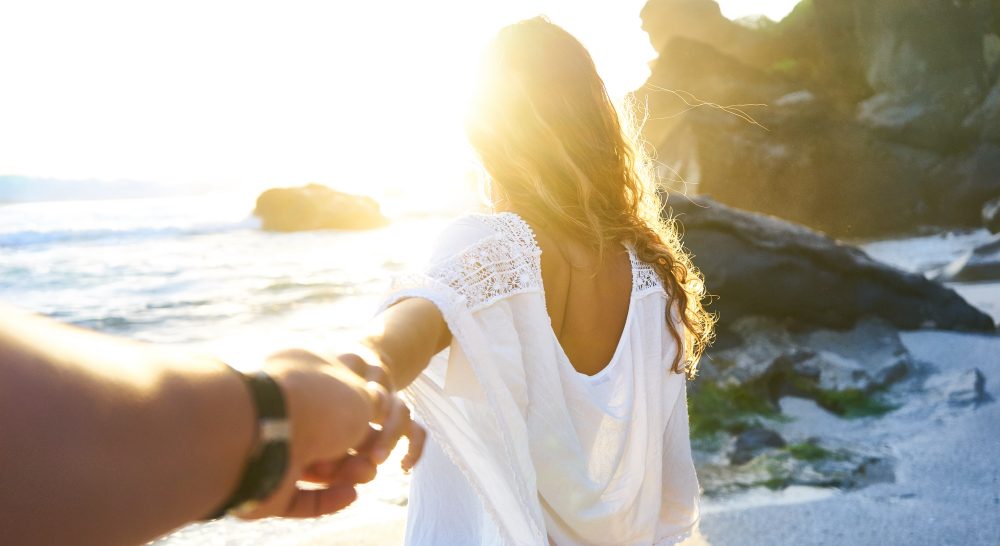 A couple on honeymoon in Portugal, Algarve