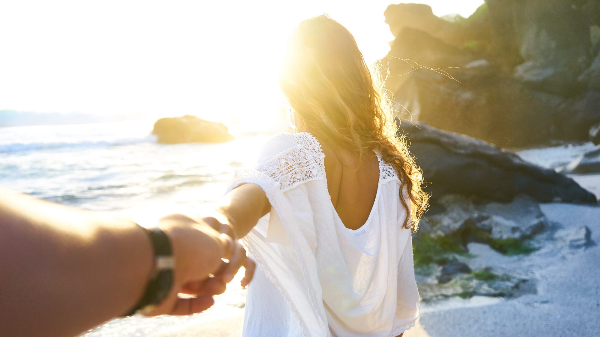 A couple on honeymoon in Portugal, Algarve